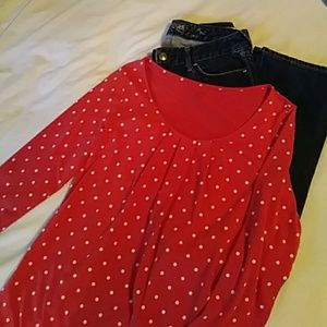 Land's End 3/4 sleeve top XS